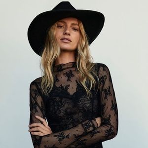Free People Lady Lux Lace Top